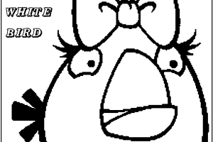 Female white Angry Birds Coloring pages