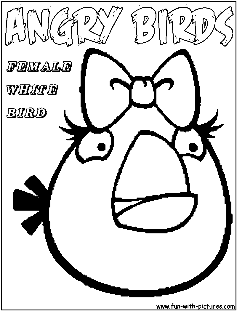  Female white Angry Birds Coloring pages