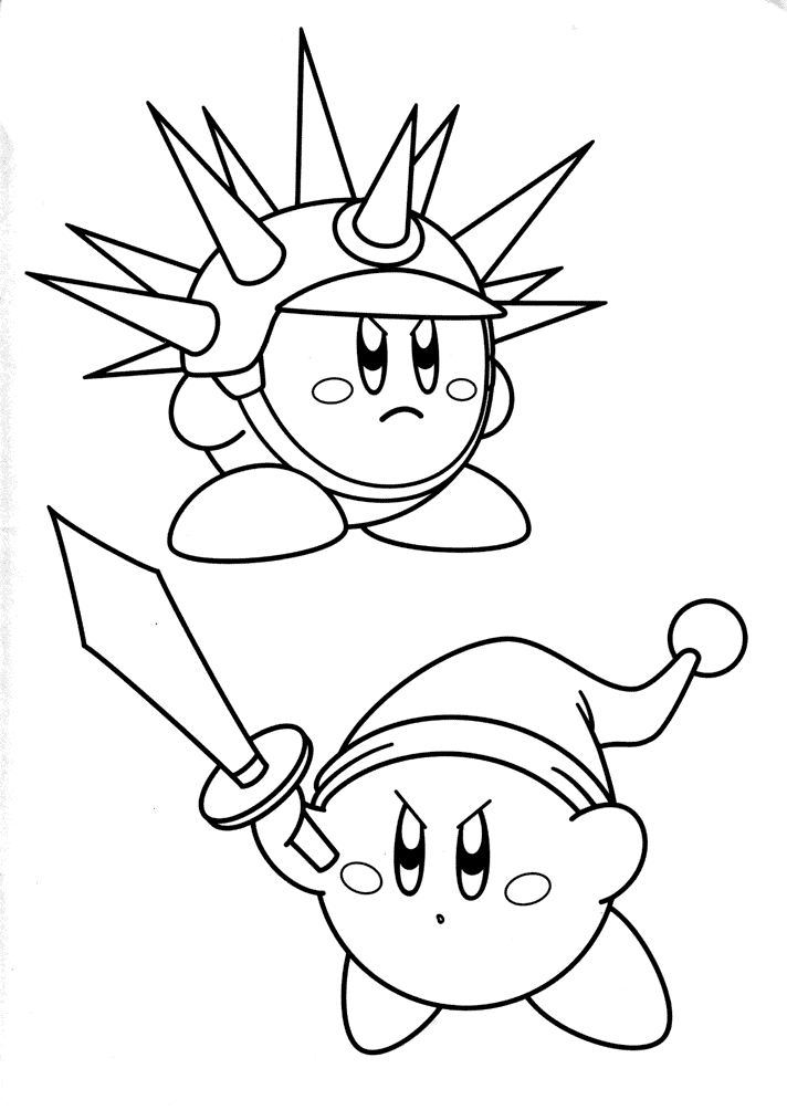 Fighter Kirby Coloring Pages