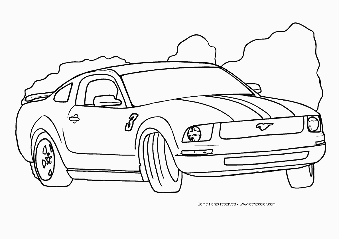 Ford Mustang Car Coloring pages