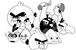 Gang Angry Birds Coloring pages