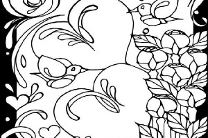 Heart Stained Glass Coloring pages
