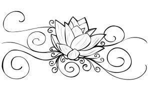 Lotus Flower Tattoo coloring pages