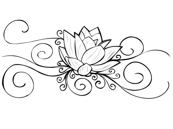  Lotus Flower Tattoo coloring pages