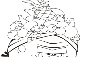 Men white Angry Birds Coloring pages