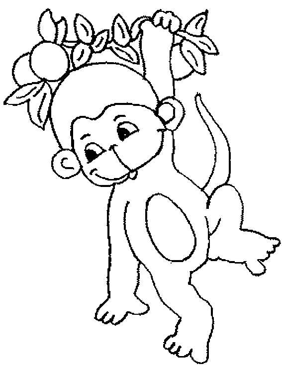 Monkey coloring pages | Monkey coloring page | #1