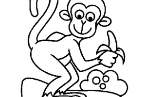 Monkey coloring pages | Monkey coloring page | #10