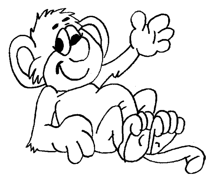 Monkey coloring pages | Monkey coloring page | #11