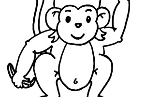 Monkey coloring pages | Monkey coloring page | #12