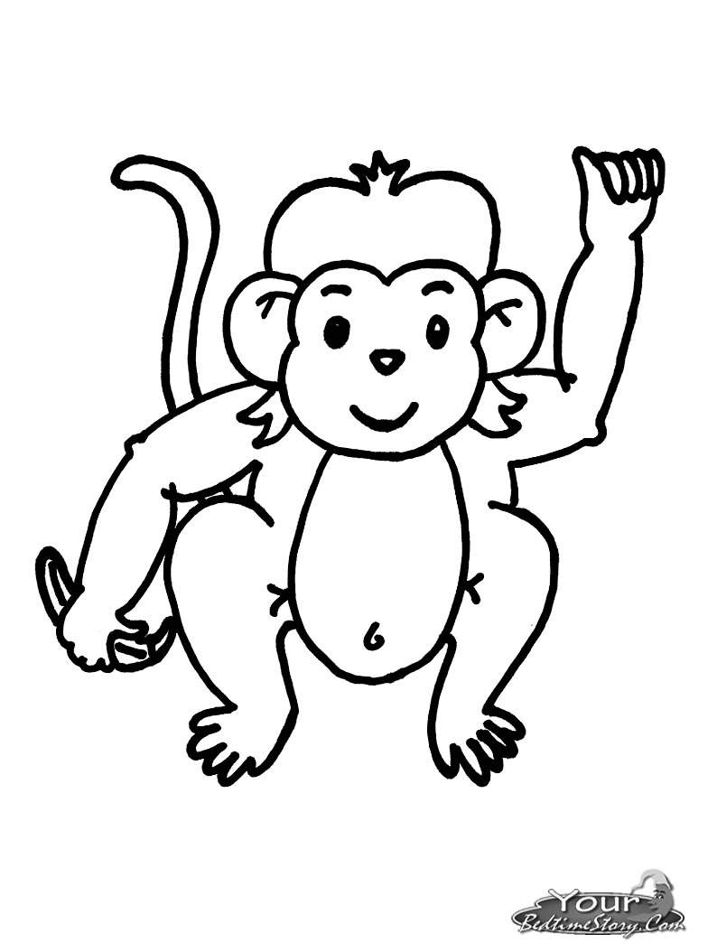  Monkey coloring pages | Monkey coloring page | #12