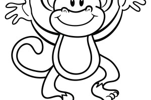Monkey coloring pages | Monkey coloring page | #19