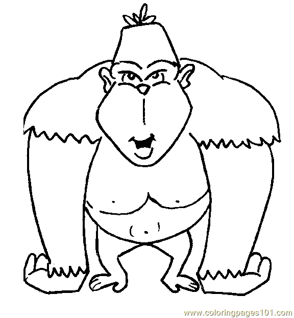 Monkey coloring pages | Monkey coloring page | #21
