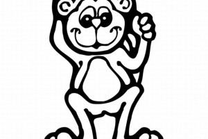 Monkey coloring pages | Monkey coloring page | #23
