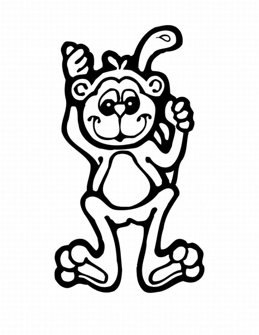  Monkey coloring pages | Monkey coloring page | #23