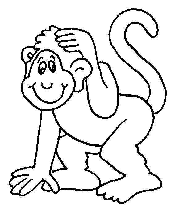 Monkey coloring pages | Monkey coloring page | #25
