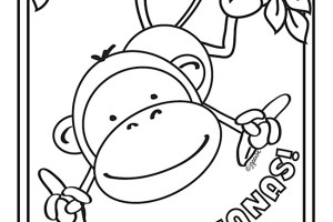 Monkey coloring pages | Monkey coloring page | #26