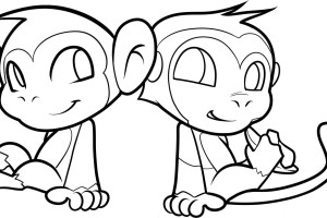 Monkey coloring pages | Monkey coloring page | #29