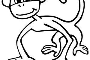 Monkey coloring pages | Monkey coloring page | #30