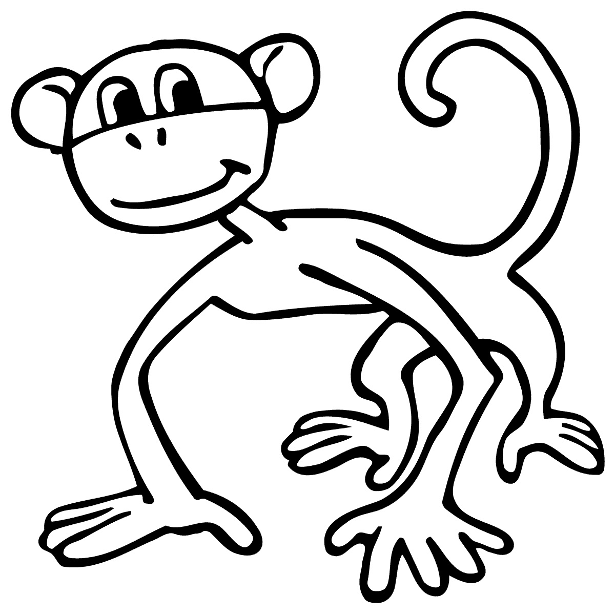  Monkey coloring pages | Monkey coloring page | #30