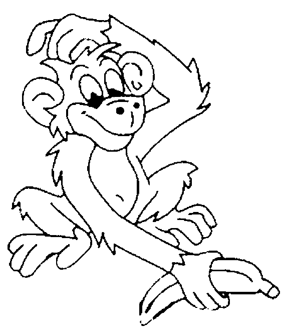  Monkey coloring pages | Monkey coloring page | #31