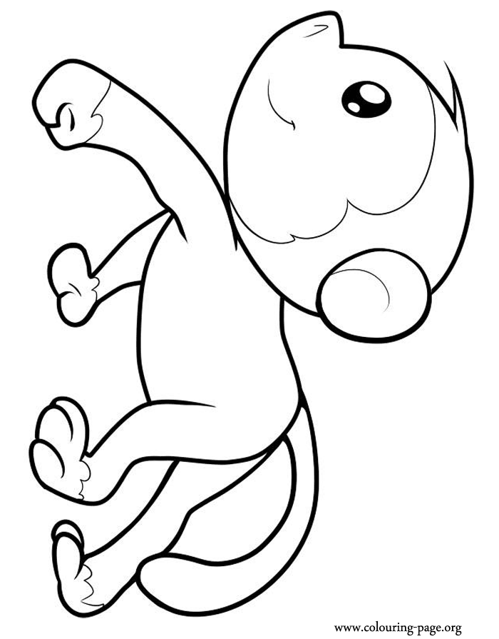 Monkey coloring pages | Monkey coloring page | #33