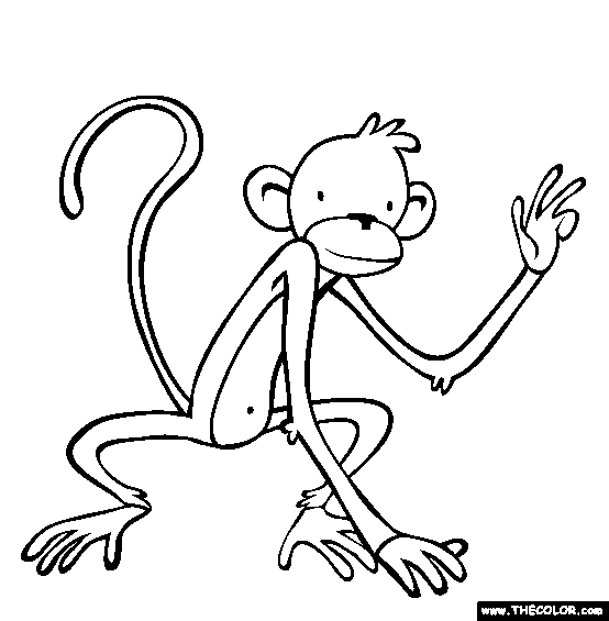 Monkey coloring pages | Monkey coloring page | #34