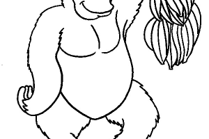 Monkey coloring pages | Monkey coloring page | #35
