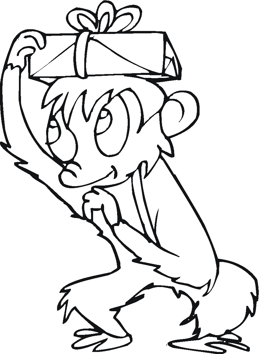 Monkey coloring pages | Monkey coloring page | #37