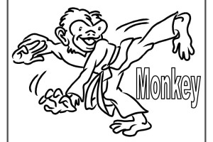 Monkey coloring pages | Monkey coloring page | #38