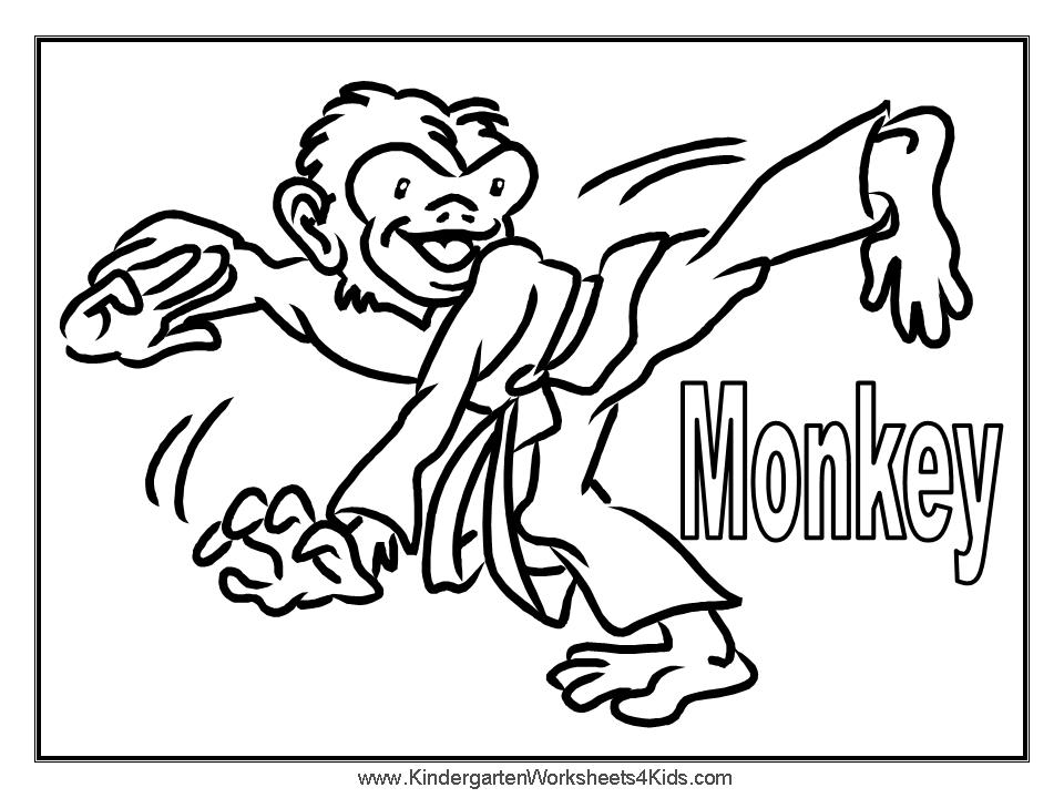  Monkey coloring pages | Monkey coloring page | #38