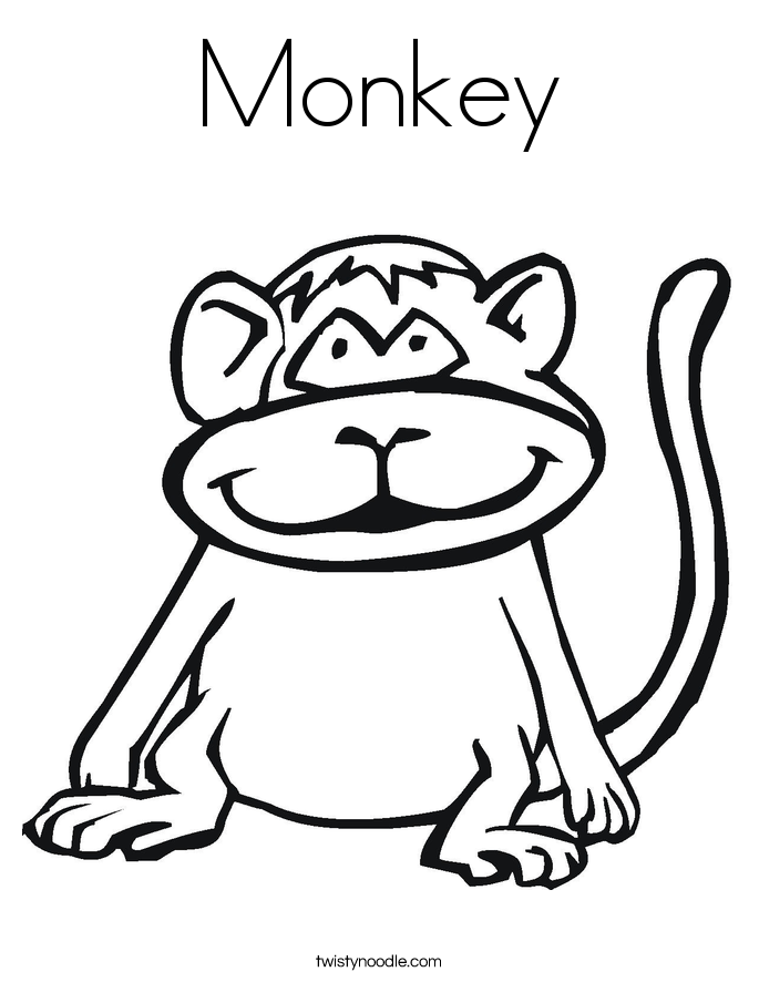  Monkey coloring pages | Monkey coloring page | #40