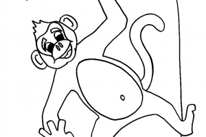 Monkey coloring pages | Monkey coloring page | #7