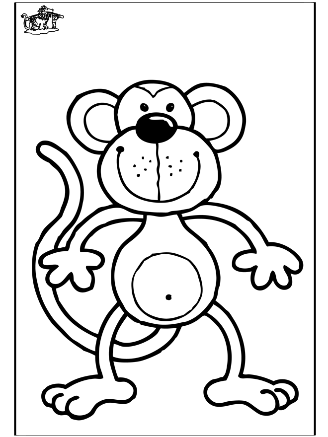  Monkey coloring pages | Monkey coloring page | #8