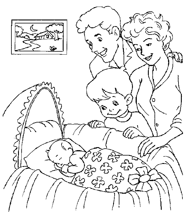 Parents Baby coloring pages