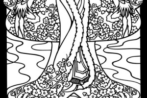 Poinsettia Stained Glass Coloring pages