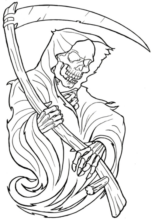  Skull Tattoo coloring pages
