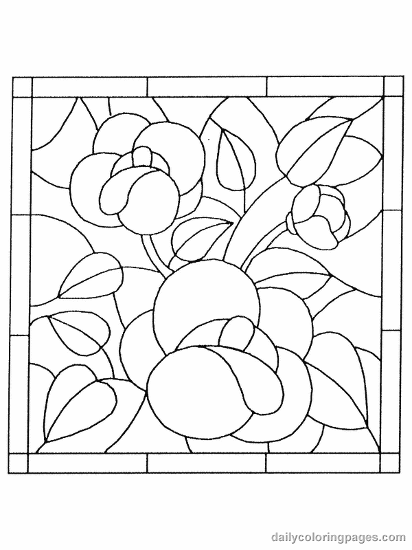  Square Stained Glass Coloring pages