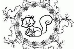 Squirell Tattoo coloring pages