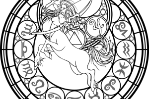 Stained Glass Coloring pages Astrology