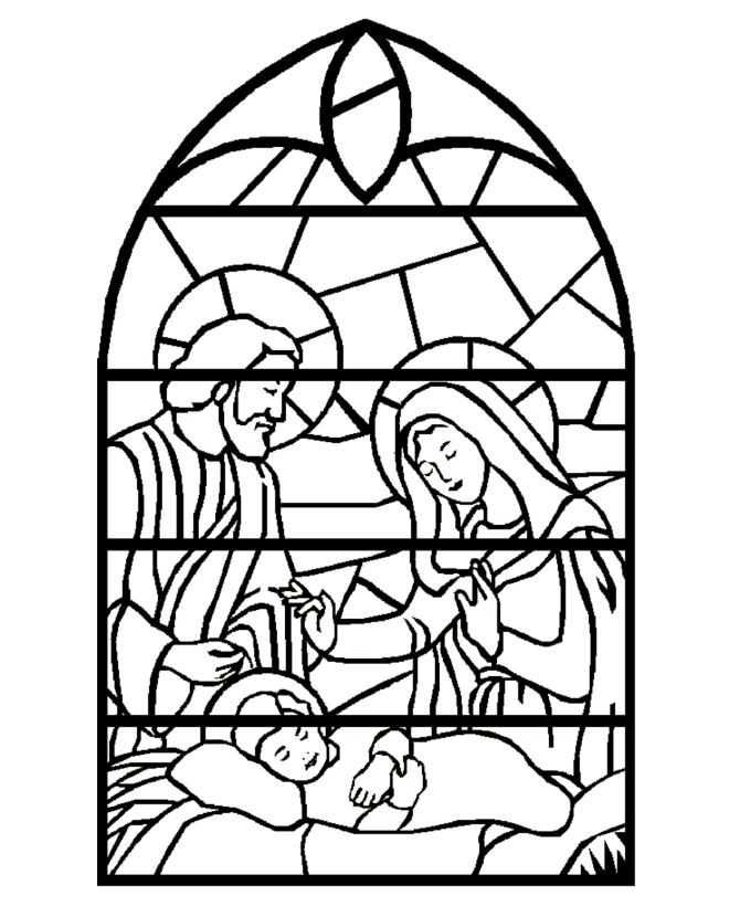 Stained Glass Coloring pages Church