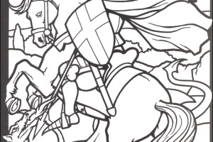 Stained Glass Coloring pages Combat Fight
