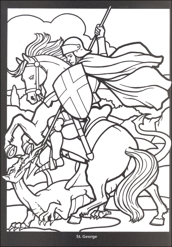  Stained Glass Coloring pages Combat Fight