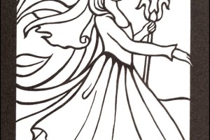 Stained Glass Coloring pages Princess
