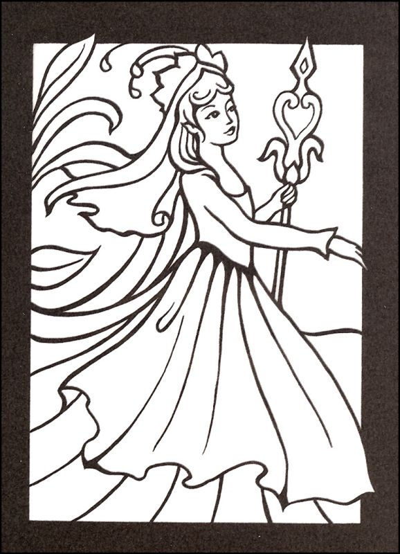  Stained Glass Coloring pages Princess