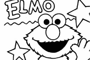 Stars Elmo coloring pages