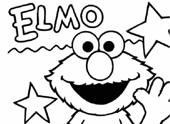  Stars Elmo coloring pages