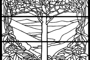Tiffany Stained Glass Coloring pages