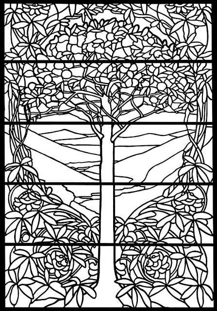  Tiffany Stained Glass Coloring pages