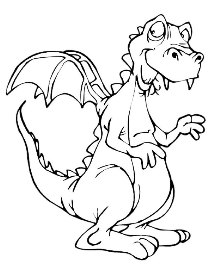  Funny Dragon Coloring Pages | Colouring pages | #