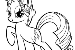 My Little Pony Coloring Pages CUTE Rarity Tiara